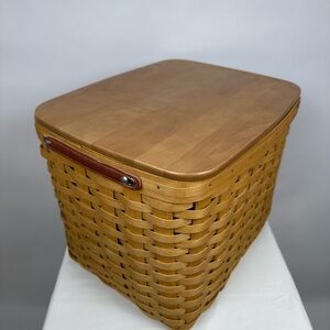2005 Longaberger Hostess File Basket, includes Wood Lid and Protector